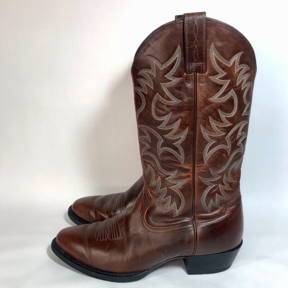 ARIAT Heritage Leather Embroidered Shaft Western Cowboy Boots #34732 - Picture 14 of 14